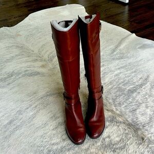 Vince Camuto wide calf brown riding boots size 9